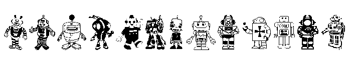 ROBOTS Font UPPERCASE