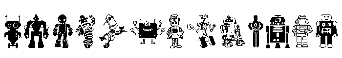 ROBOTS Font LOWERCASE