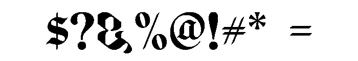 Road Wild Font OTHER CHARS