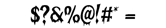 Road to the Dead Forest Font OTHER CHARS