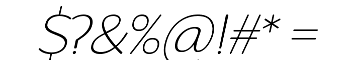 Robaga Rounded Thin Italic Font OTHER CHARS
