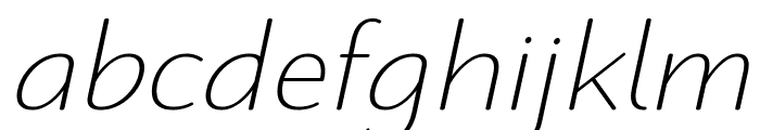 Robaga Rounded Thin Italic Font LOWERCASE