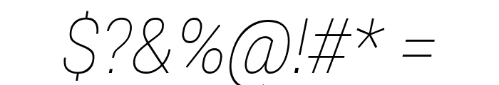 Roberto Sans Thin Italic Font OTHER CHARS
