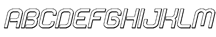 Robo Sapien 3D Italic Font UPPERCASE