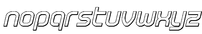 Robo Sapien 3D Italic Font LOWERCASE