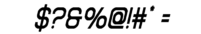 Robo Sapien Condensed Italic Font OTHER CHARS