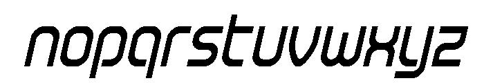 Robo Sapien Condensed Italic Font LOWERCASE