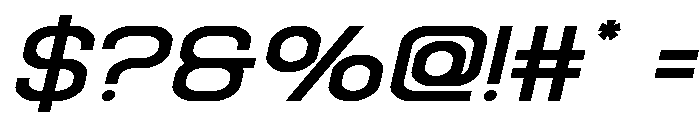 Robo Sapien Expanded Italic Font OTHER CHARS