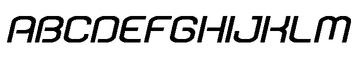 Robo Sapien Expanded Italic Font UPPERCASE
