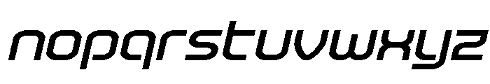 Robo Sapien Expanded Italic Font LOWERCASE