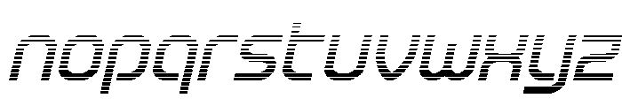 Robo Sapien Gradient Italic Font LOWERCASE