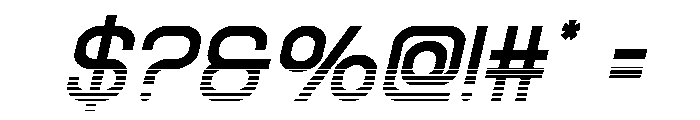 Robo Sapien Halftone Italic Font OTHER CHARS