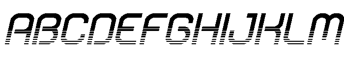 Robo Sapien Halftone Italic Font UPPERCASE