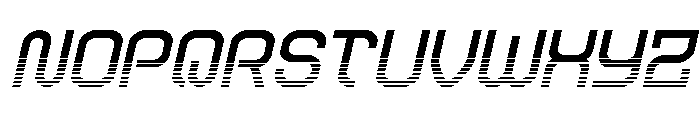 Robo Sapien Halftone Italic Font UPPERCASE