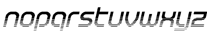 Robo Sapien Halftone Italic Font LOWERCASE
