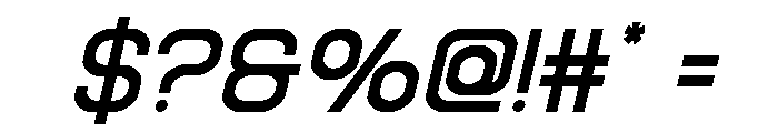 Robo Sapien Italic Font OTHER CHARS