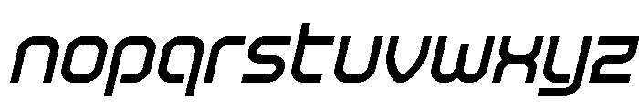 Robo Sapien Italic Font LOWERCASE