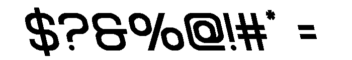 Robo Sapien Leftalic Font OTHER CHARS