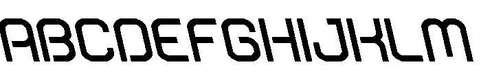 Robo Sapien Leftalic Font UPPERCASE