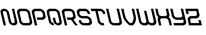 Robo Sapien Leftalic Font UPPERCASE
