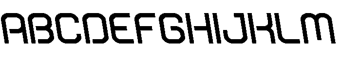 Robo Sapien Semi-Leftalic Font UPPERCASE
