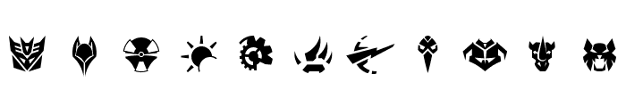 Robofan Symbols Font LOWERCASE