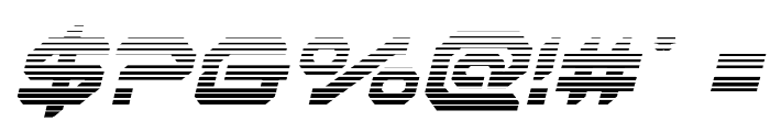 Robotaur Gradient Italic Font OTHER CHARS