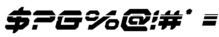 Robotaur Laser Italic Font OTHER CHARS