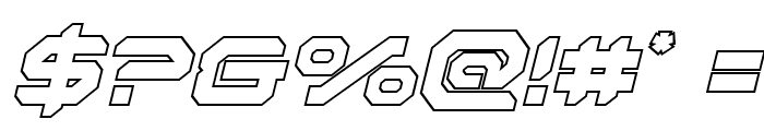 Robotaur Outline Italic Font OTHER CHARS