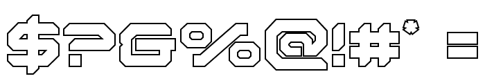 Robotaur Outline Font OTHER CHARS