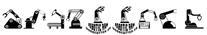 Robotic Arm Font OTHER CHARS