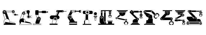 Robotic Arm Font LOWERCASE