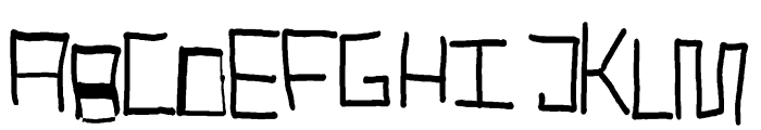 Robotic Handwritten Font UPPERCASE