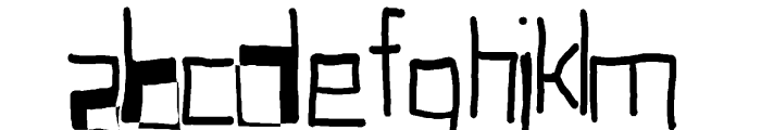 Robotic Handwritten Font LOWERCASE
