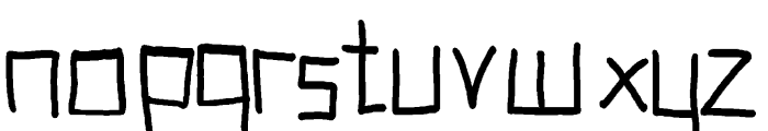 Robotic Handwritten Font LOWERCASE