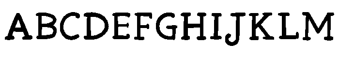 Robs Typewriter Regular Font UPPERCASE