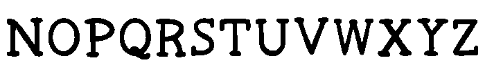Robs Typewriter Regular Font UPPERCASE