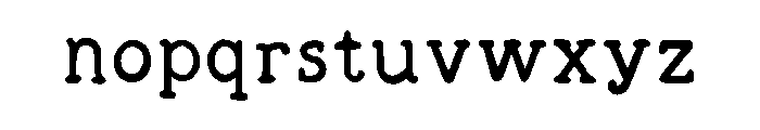 Robs Typewriter Regular Font LOWERCASE