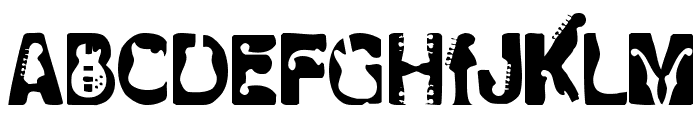 Rock  electric Font UPPERCASE