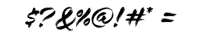 Rocket Brush Font OTHER CHARS