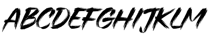 Rocket Brush Font UPPERCASE