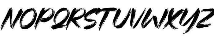 Rocket Brush Font UPPERCASE