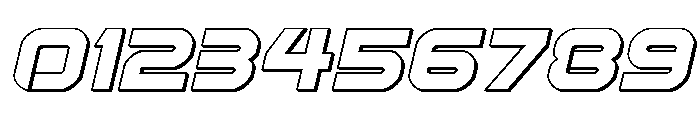Rocket Command 3D Italic Font OTHER CHARS