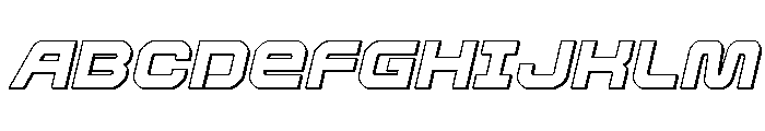 Rocket Command 3D Italic Font UPPERCASE