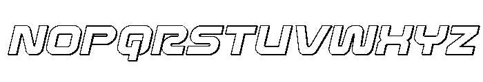Rocket Command 3D Italic Font UPPERCASE