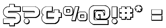 Rocket Command 3D Font OTHER CHARS