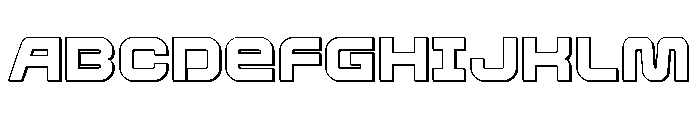 Rocket Command 3D Font UPPERCASE