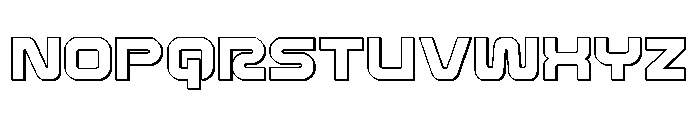 Rocket Command 3D Font UPPERCASE