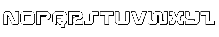 Rocket Command 3D Font LOWERCASE
