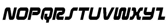 Rocket Command Condensed Ital Font LOWERCASE